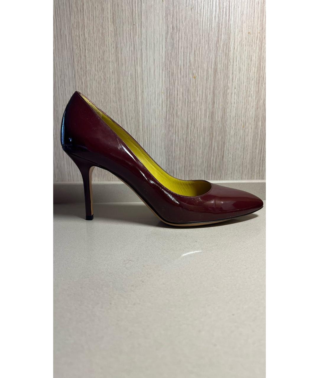 POLLINI Бордовые туфли из лакированной кожи, фото 8