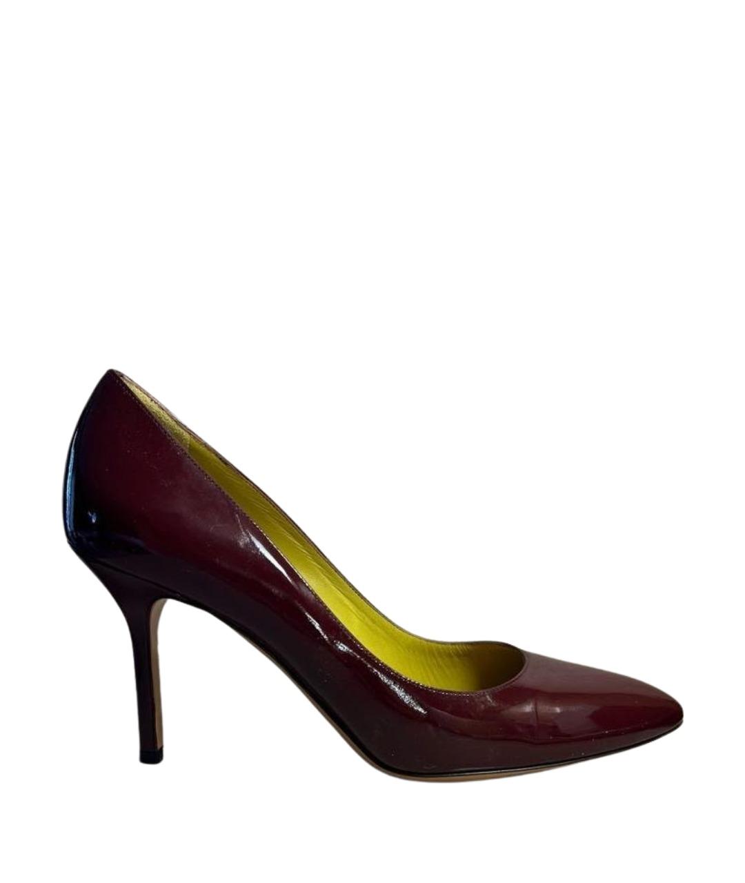 POLLINI Бордовые туфли из лакированной кожи, фото 1