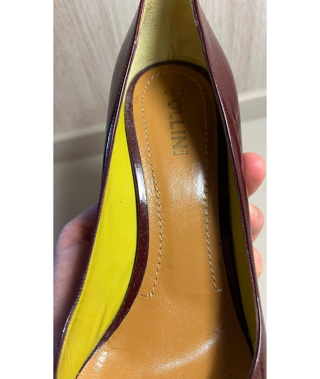POLLINI Бордовые туфли из лакированной кожи, фото 6