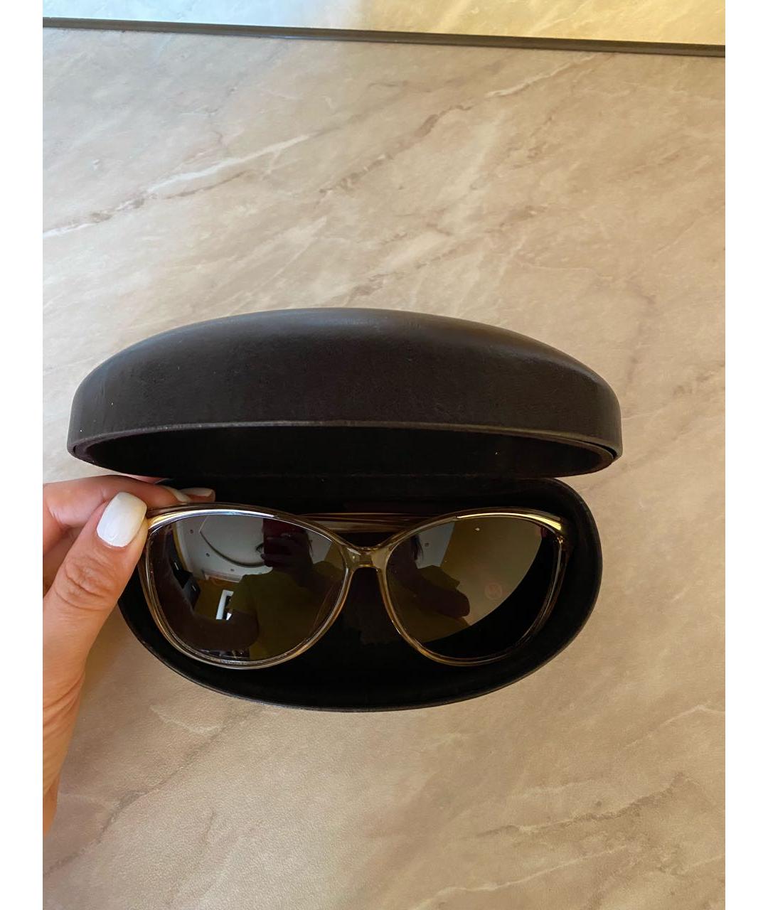 MICHAEL KORS Коричневые пластиковые солнцезащитные очки, фото 6