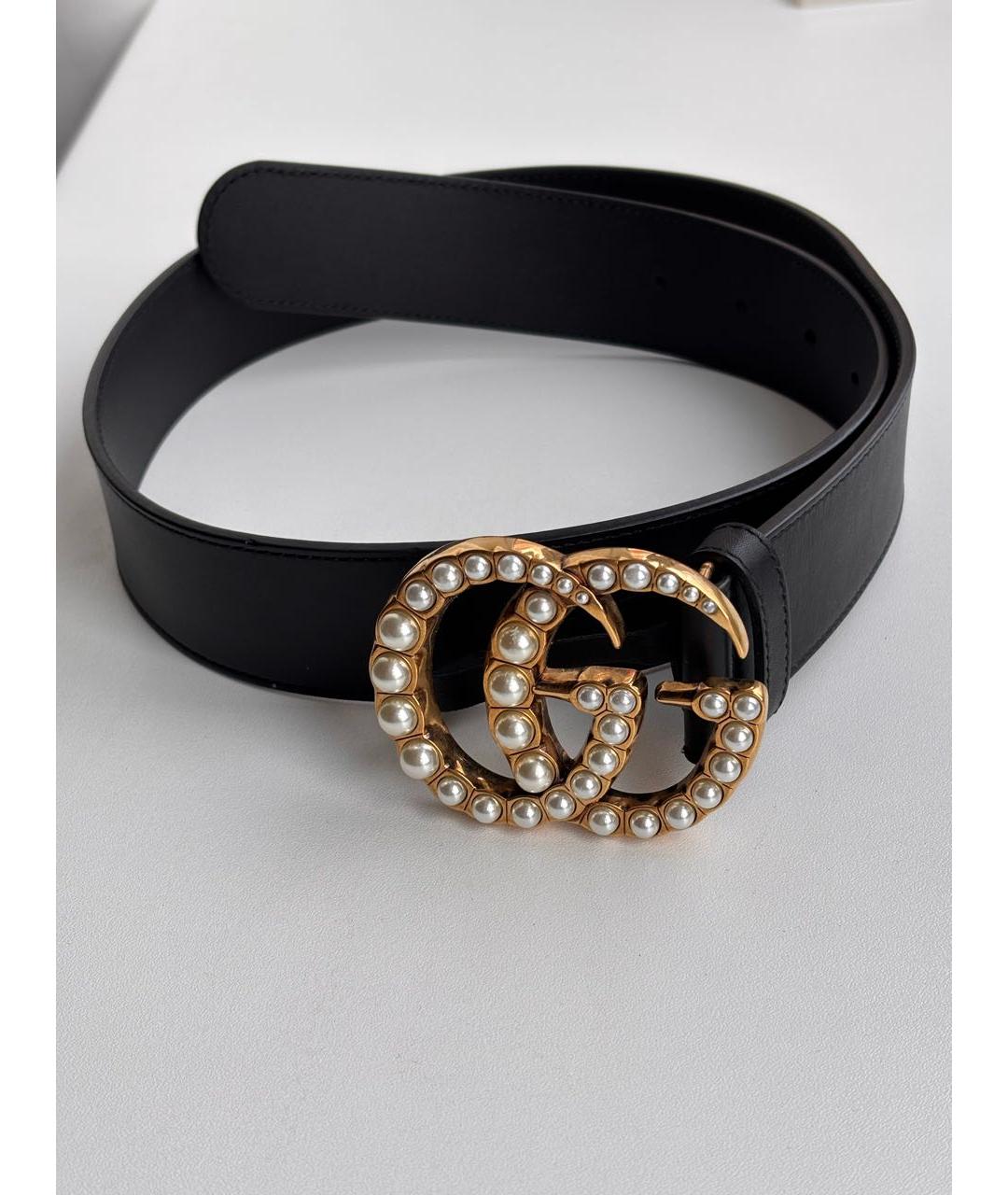 GUCCI Черный кожаный ремень, фото 4