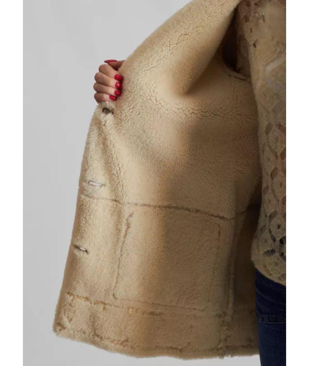 ERMANNO SCERVINO Коричневая меховая дубленка, фото 5