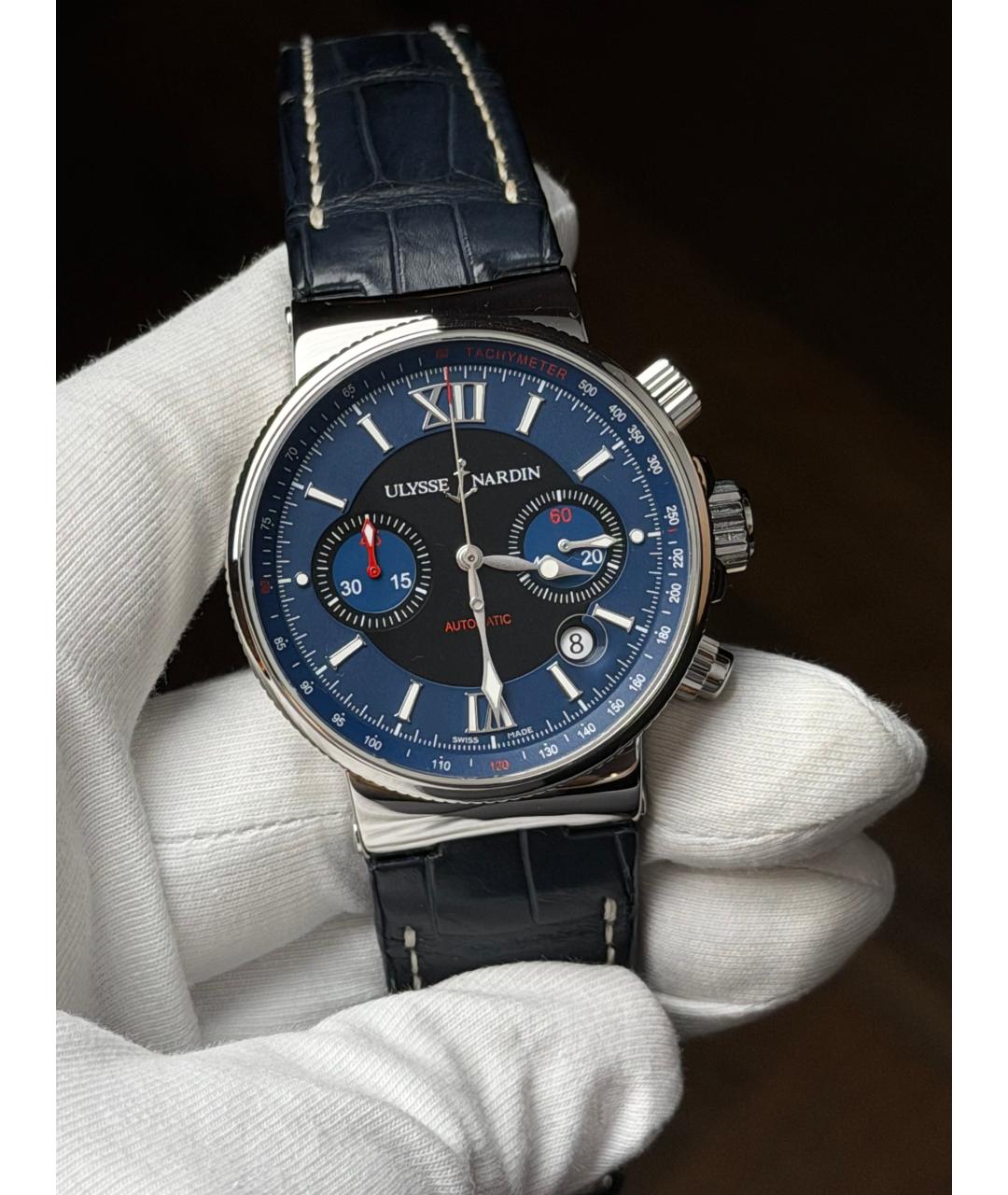 Ulysse Nardin Темно-синие часы, фото 2