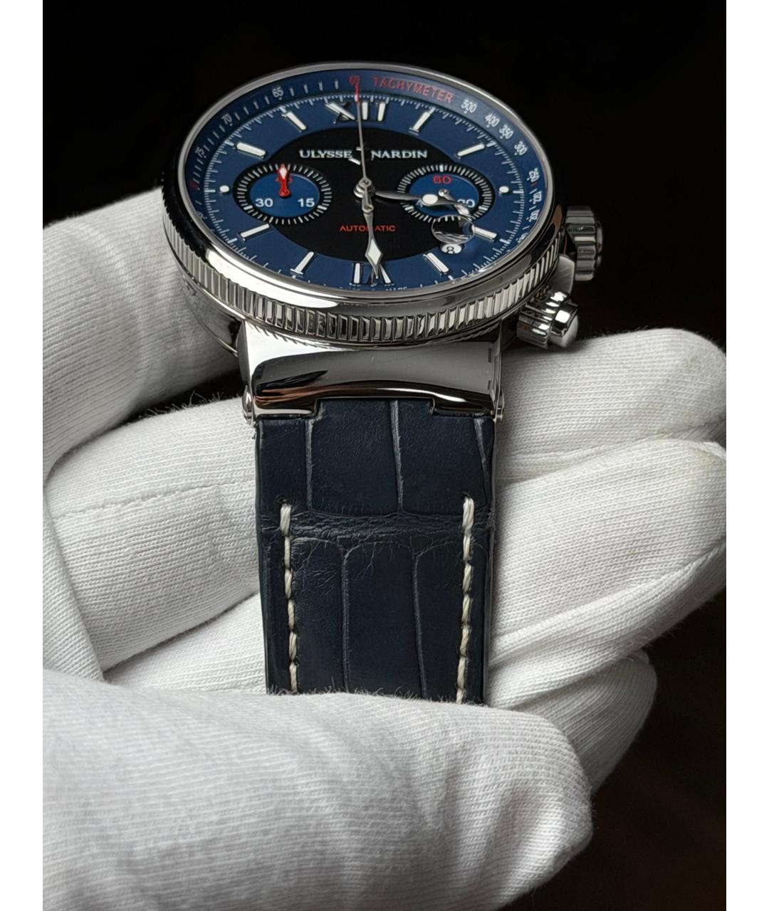 Ulysse Nardin Темно-синие часы, фото 5