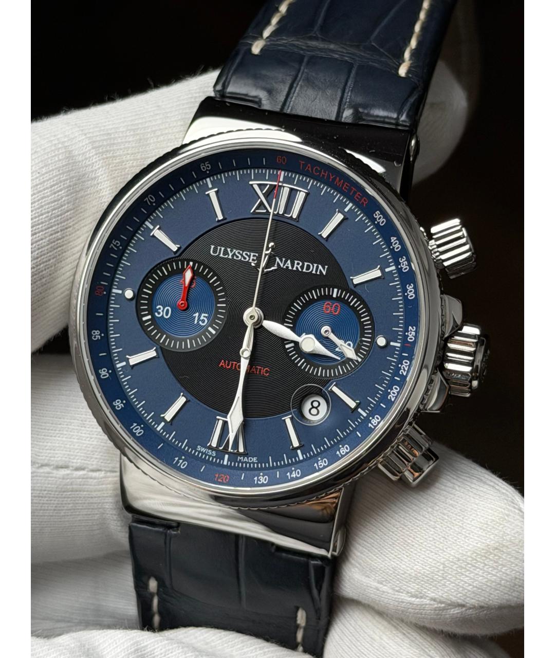 Ulysse Nardin Темно-синие часы, фото 3