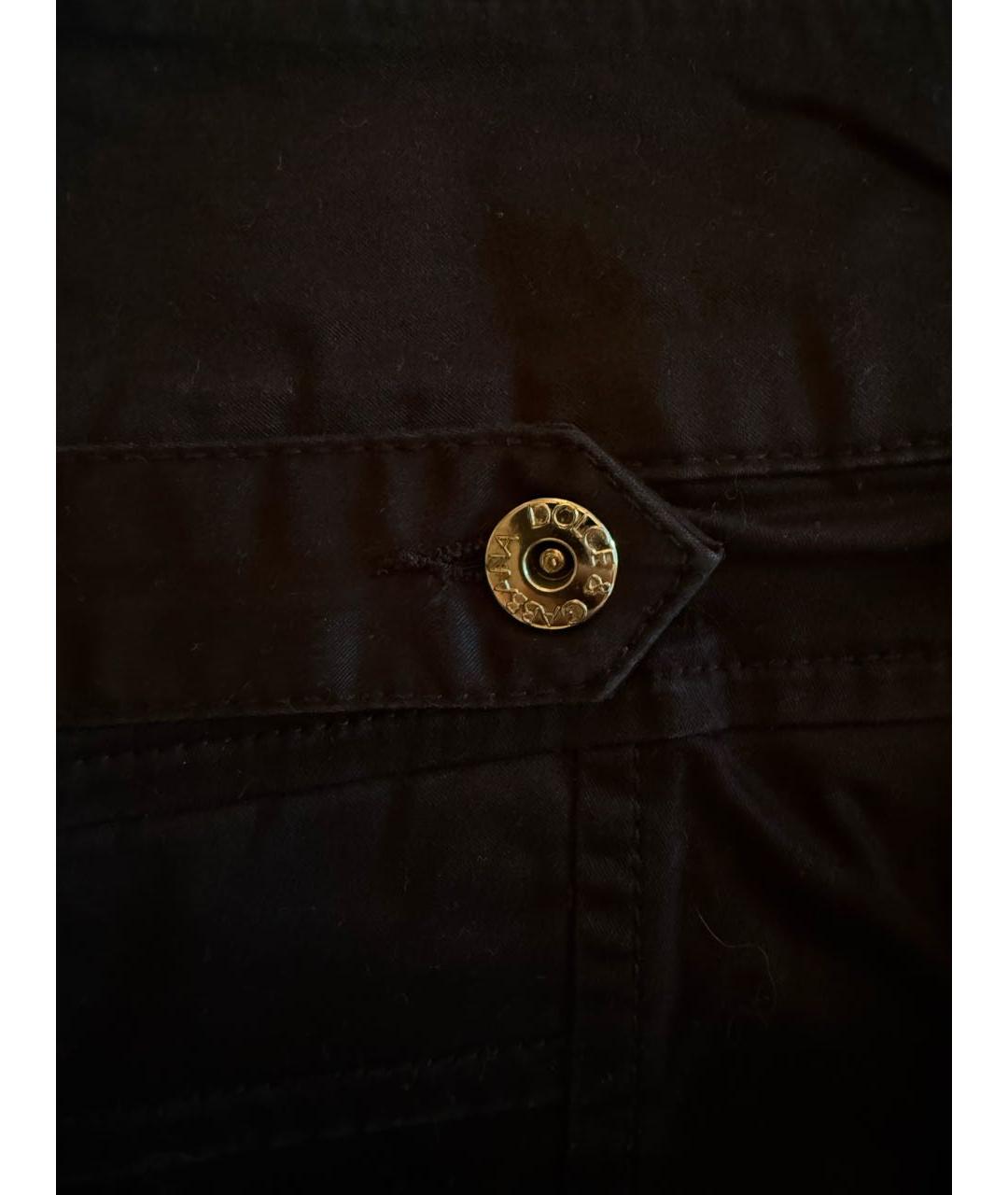 DOLCE&GABBANA Черные хлопковые бриджи, фото 8
