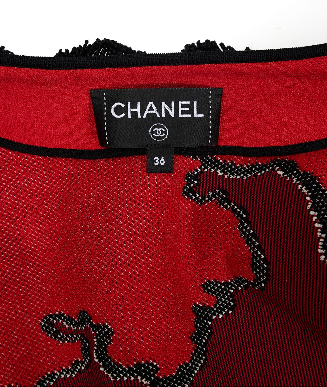 CHANEL Красный вискозный жакет/пиджак, фото 4