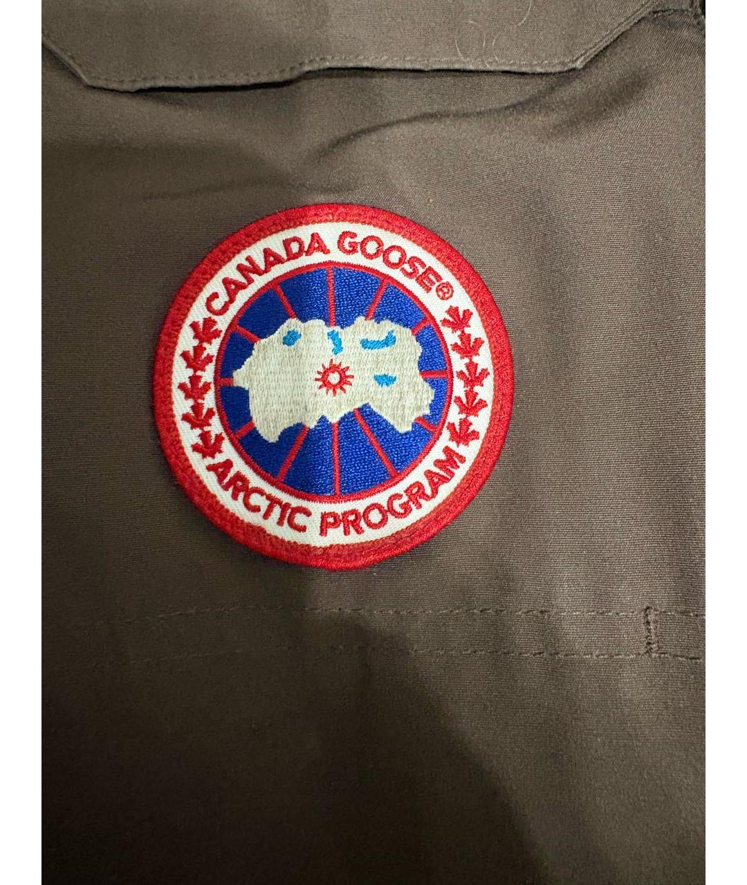 CANADA GOOSE Коричневая полиамидовая парка, фото 6