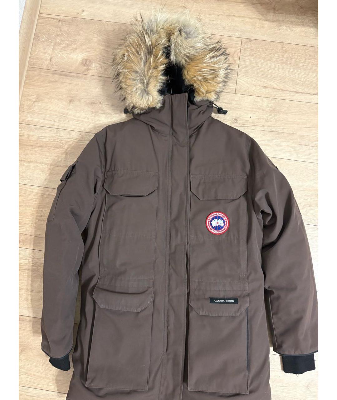 CANADA GOOSE Коричневая полиамидовая парка, фото 8