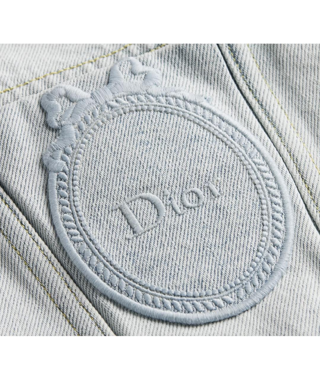CHRISTIAN DIOR Голубая хлопковая куртка, фото 3