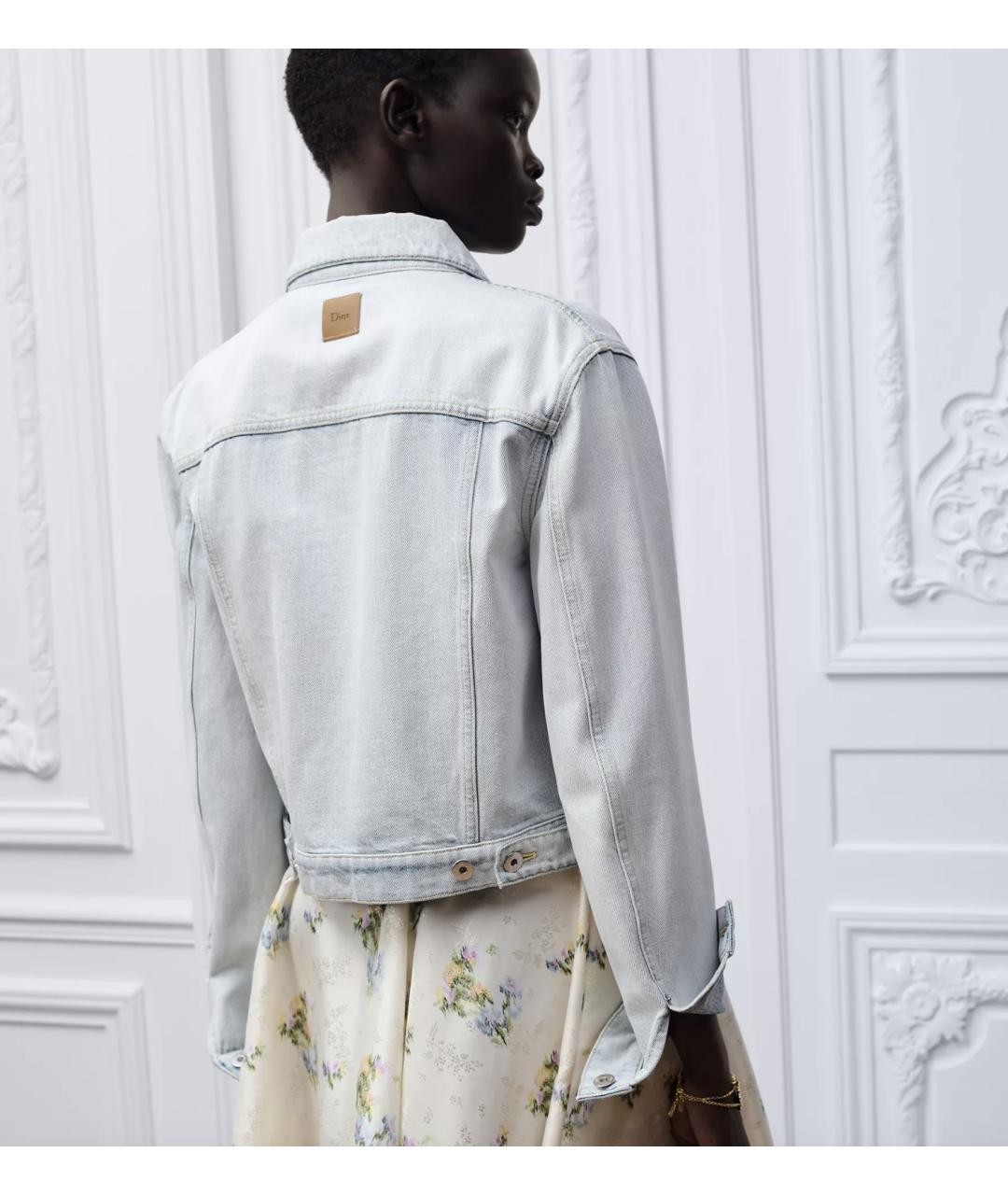 CHRISTIAN DIOR Голубая хлопковая куртка, фото 4
