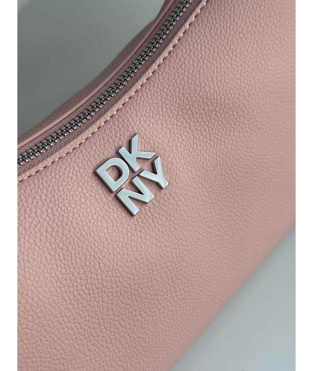 DKNY Розовая сумка с короткими ручками из искусственной кожи, фото 8