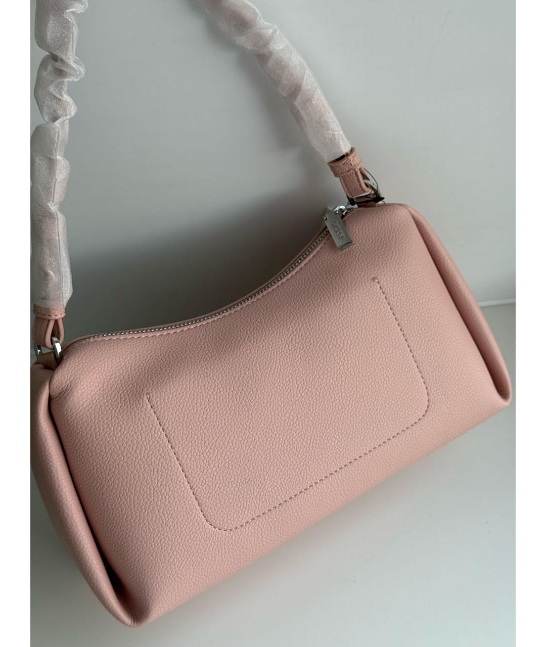 DKNY Розовая сумка с короткими ручками из искусственной кожи, фото 3