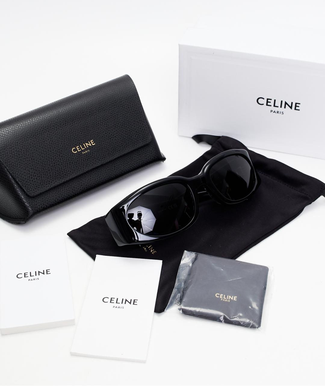 CELINE Черные пластиковые солнцезащитные очки, фото 6