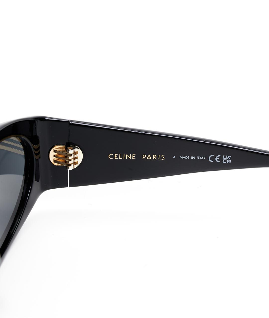 CELINE Черные пластиковые солнцезащитные очки, фото 5