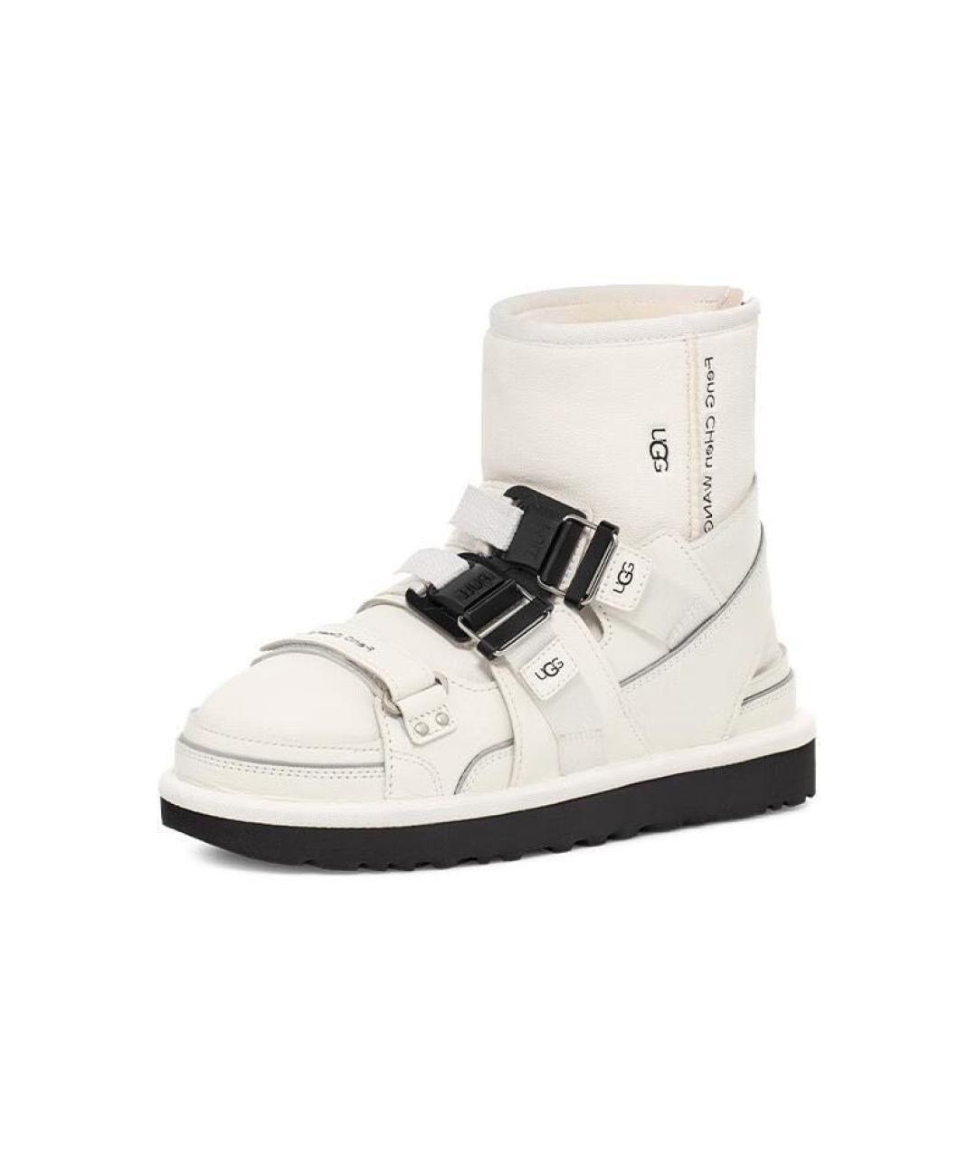UGG Белые кожаные полусапоги, фото 9