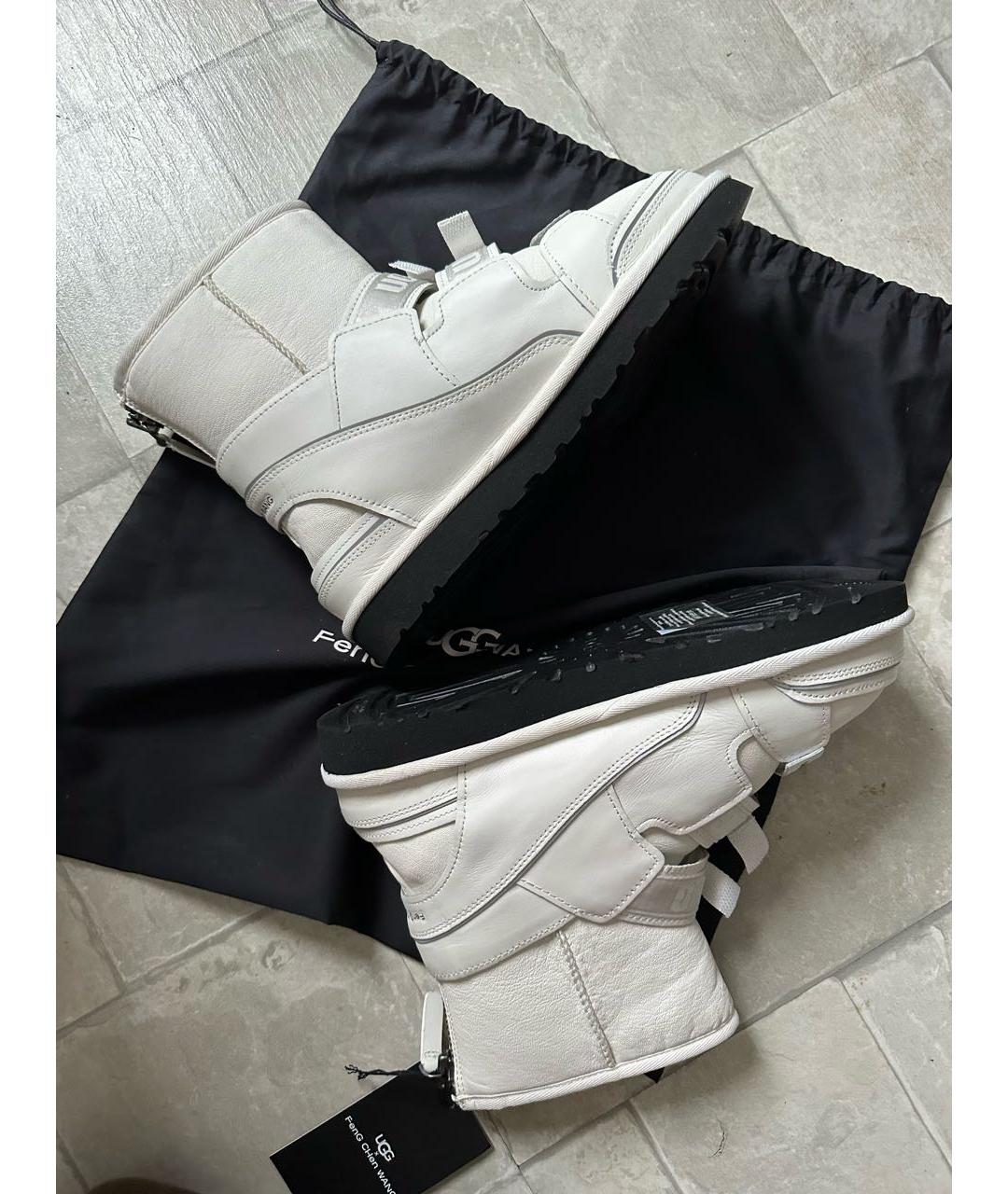 UGG Белые кожаные полусапоги, фото 4