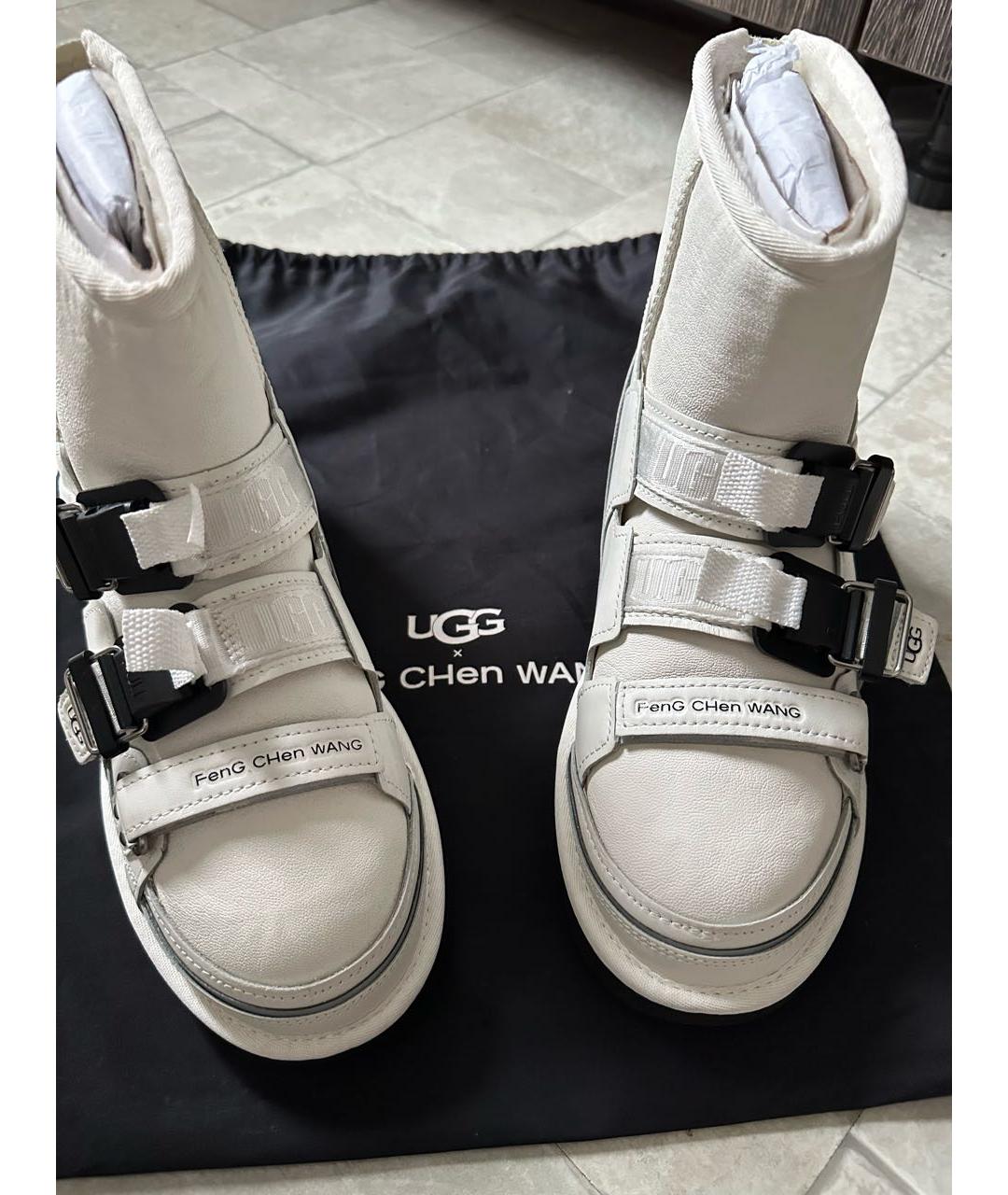 UGG Белые кожаные полусапоги, фото 2