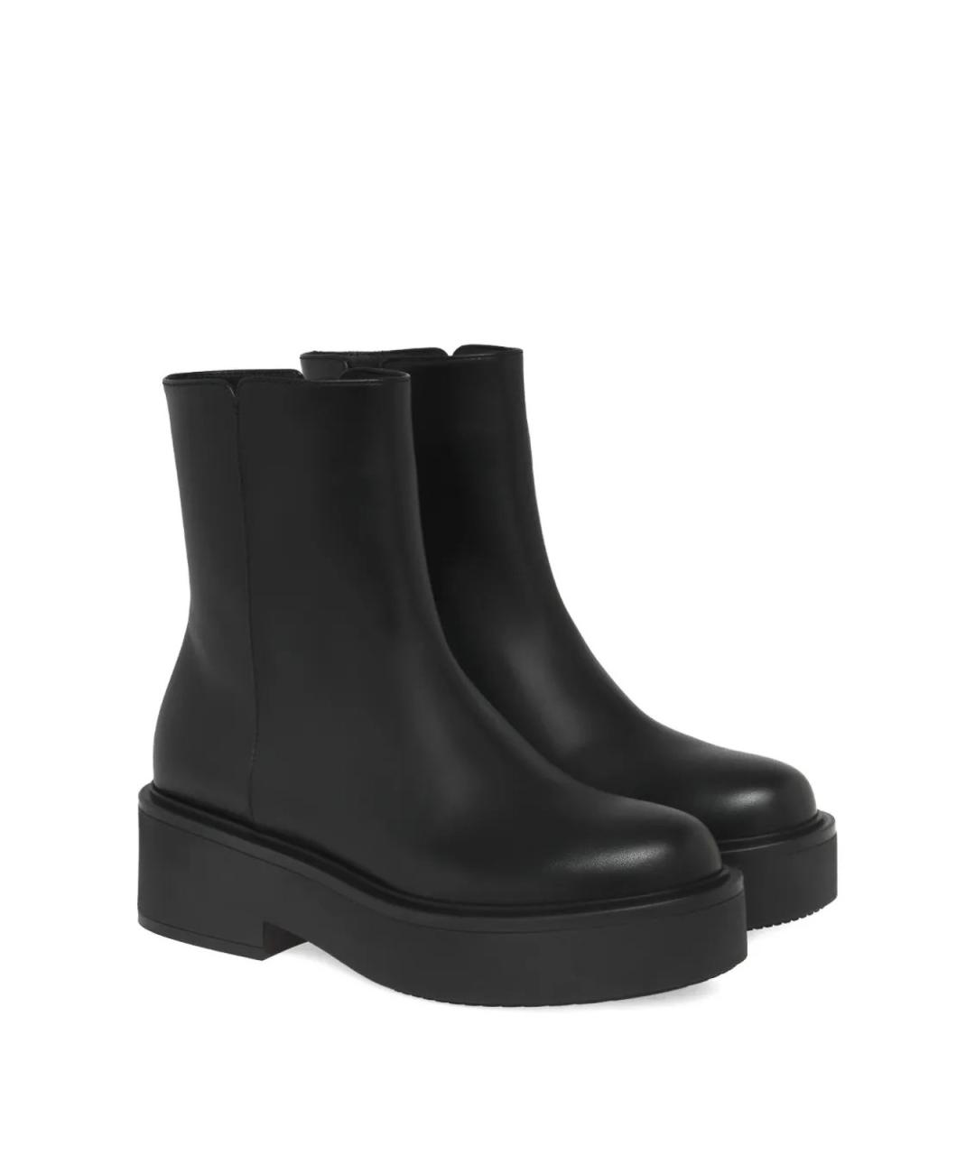 GIANVITO ROSSI Черные кожаные ботинки, фото 2