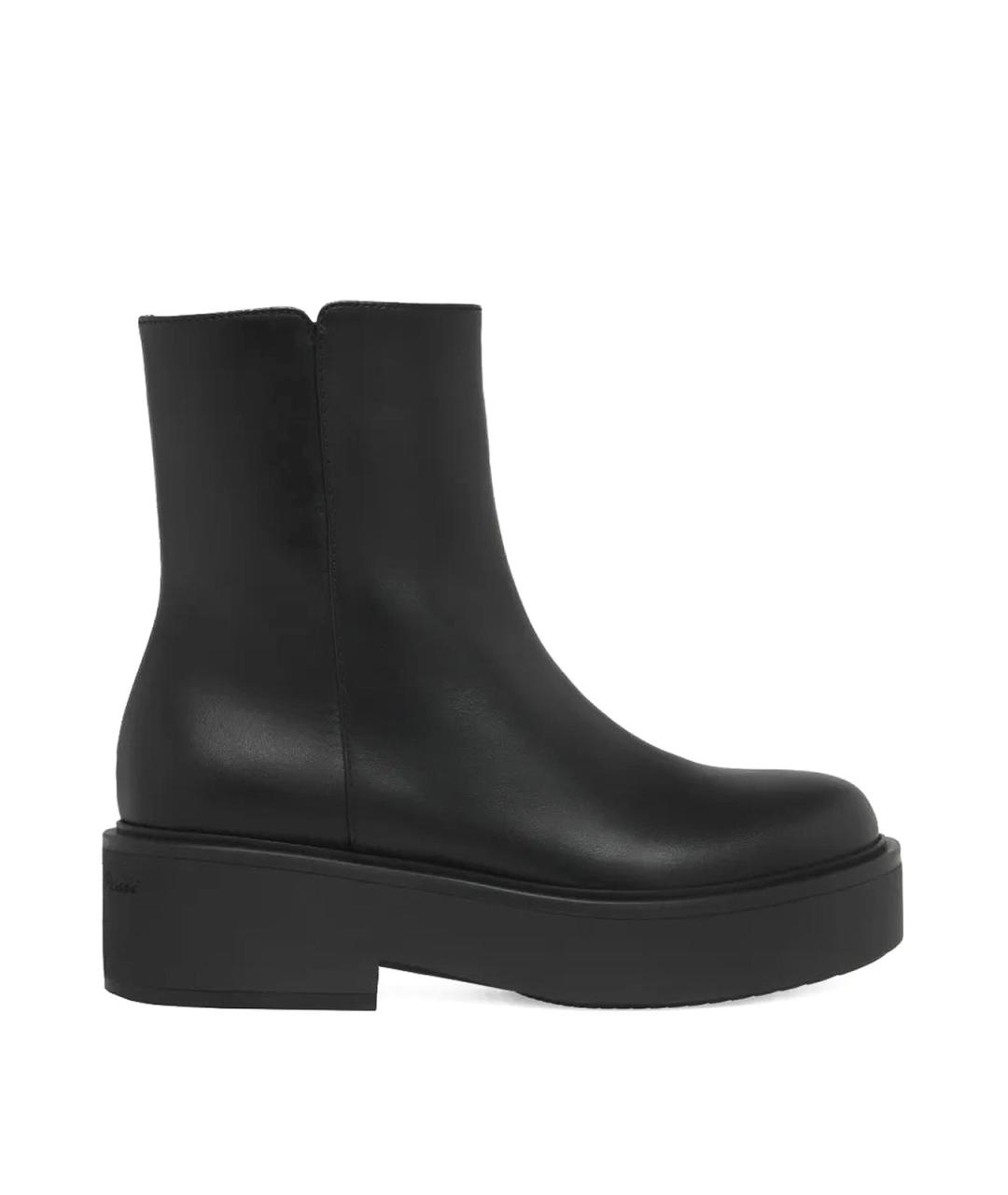 GIANVITO ROSSI Черные кожаные ботинки, фото 1