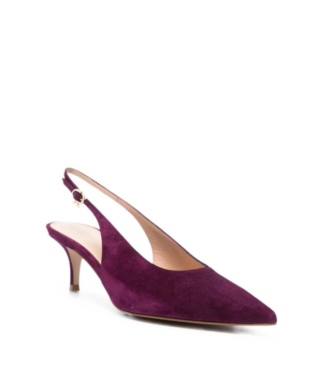 GIANVITO ROSSI Фиолетовые замшевые туфли, фото 2
