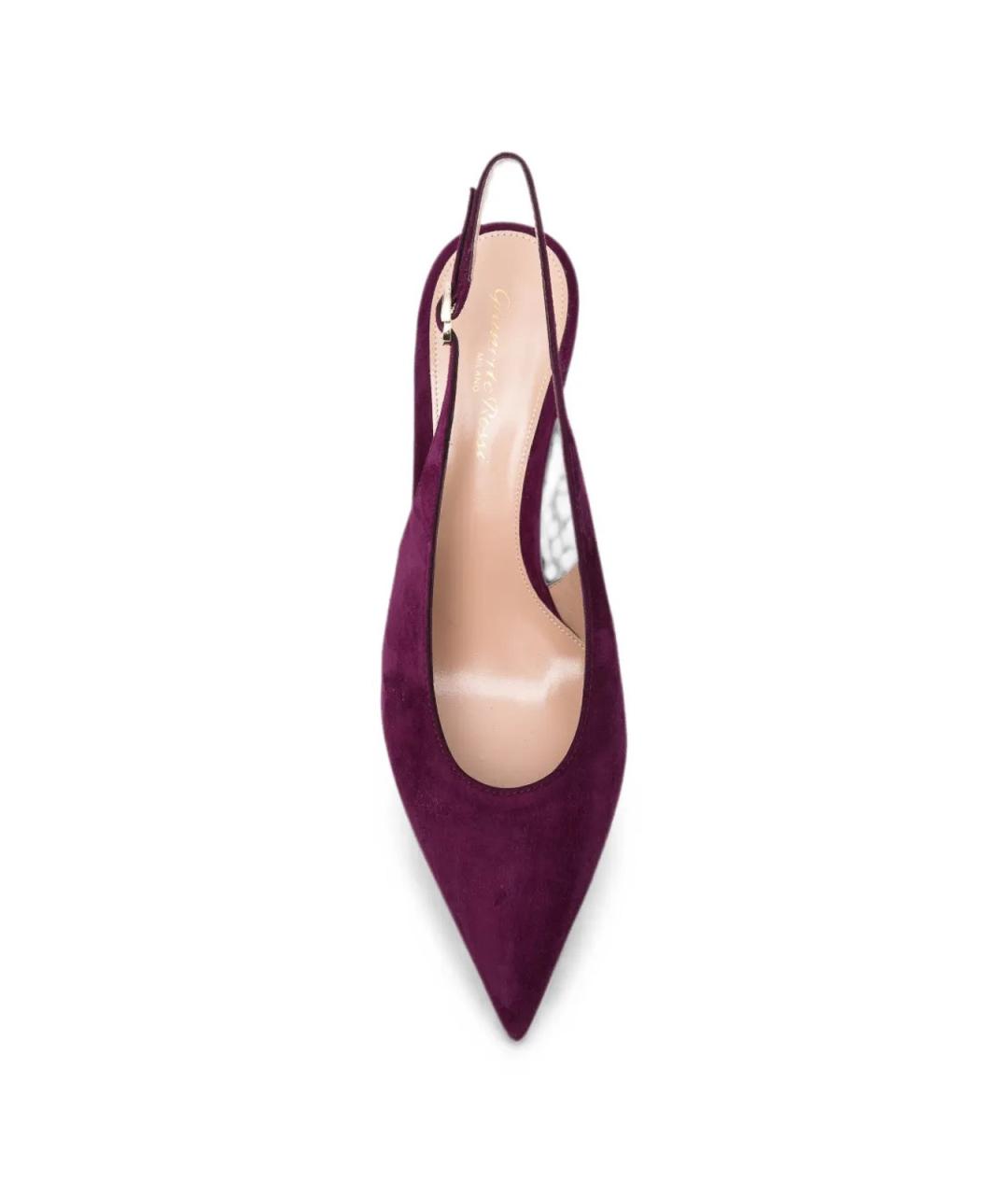 GIANVITO ROSSI Фиолетовые замшевые туфли, фото 4