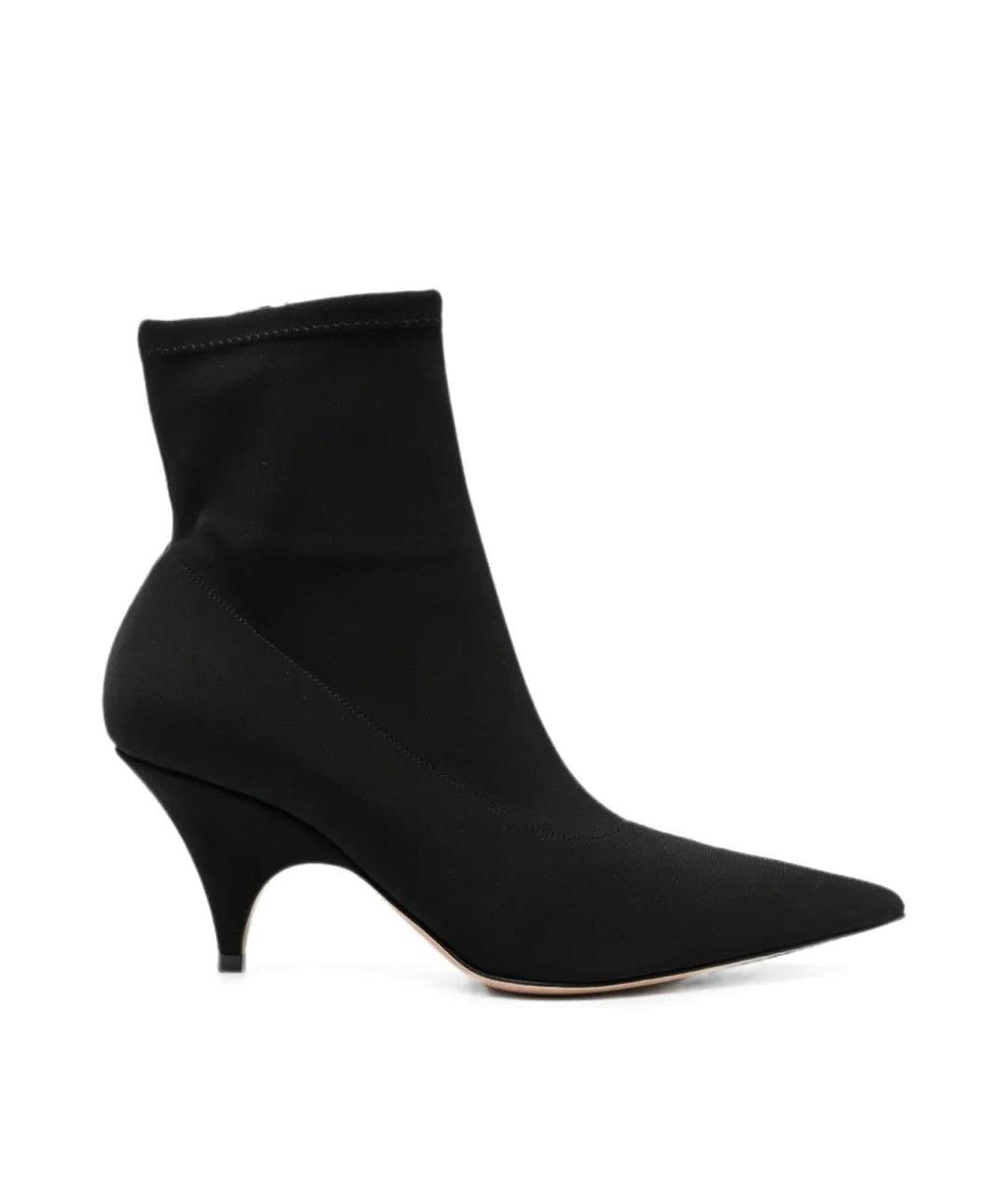 GIANVITO ROSSI Черные текстильные ботильоны, фото 1