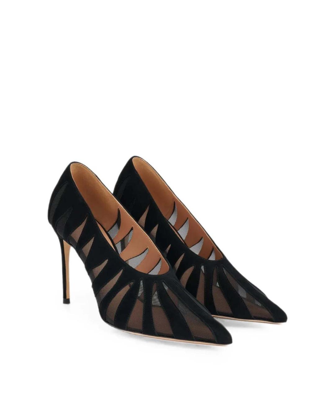 MALONE SOULIERS Черные замшевые туфли, фото 3