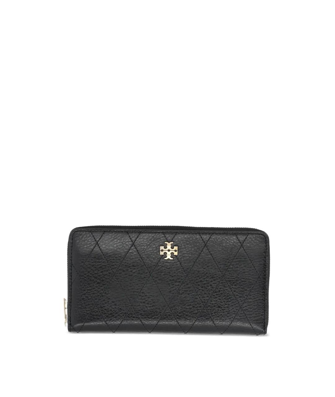 TORY BURCH Черный кожаный кошелек, фото 1
