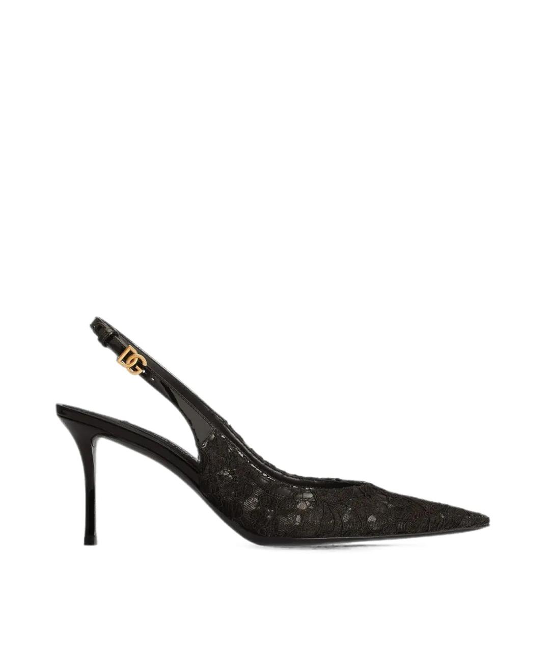 DOLCE&GABBANA Черные текстильные туфли, фото 1