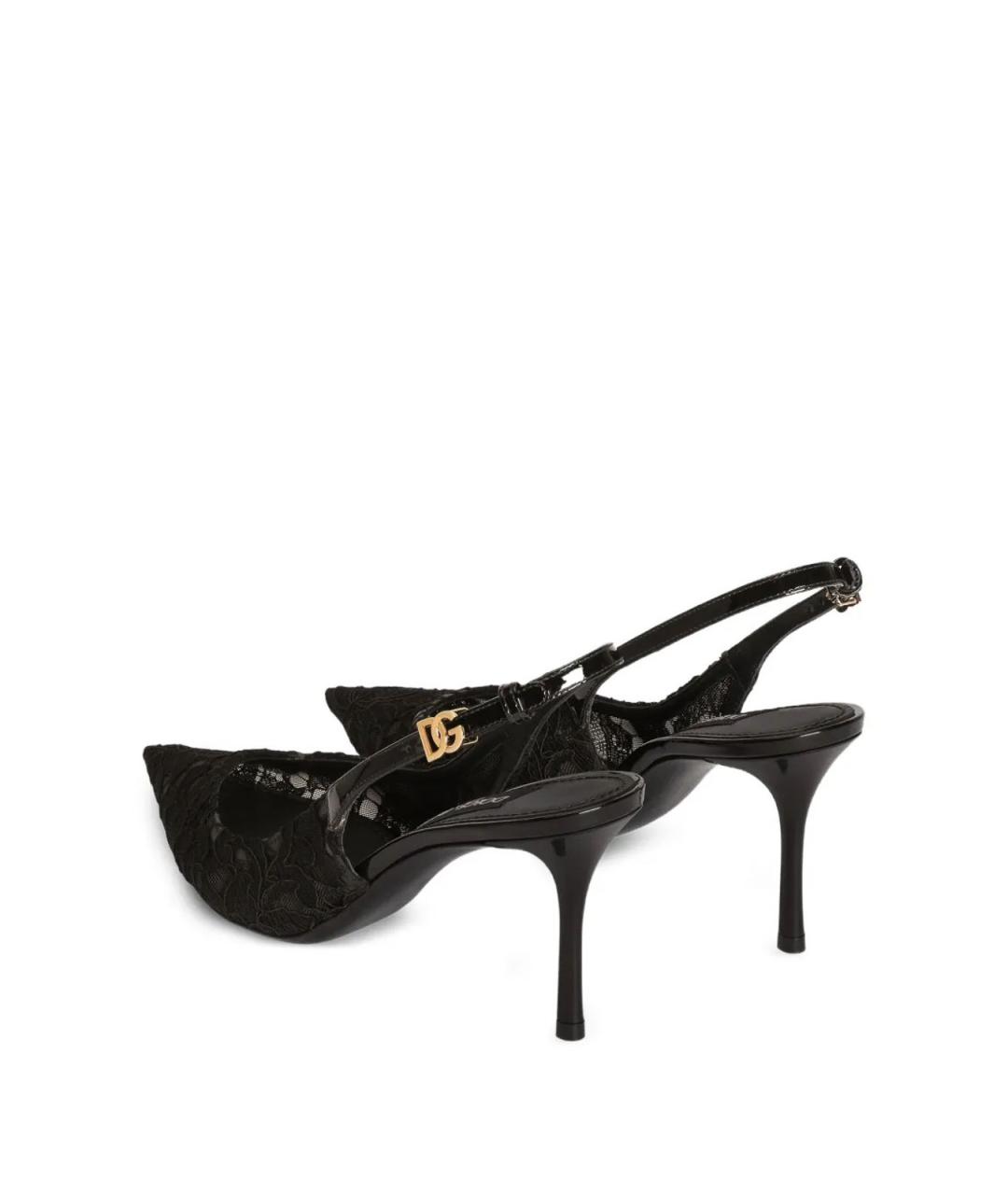 DOLCE&GABBANA Черные текстильные туфли, фото 3