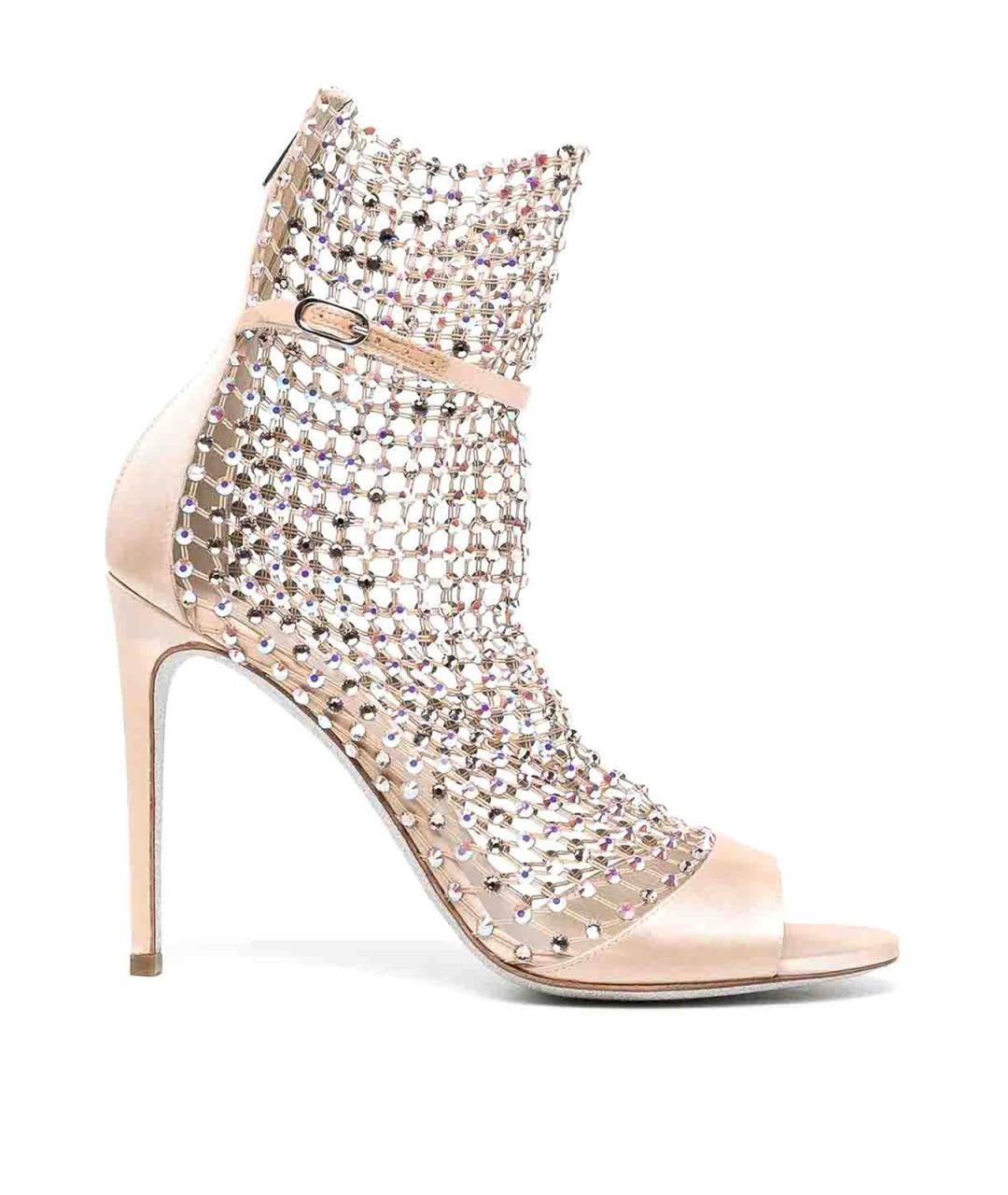 RENE CAOVILLA Бежевые кожаные босоножки, фото 1