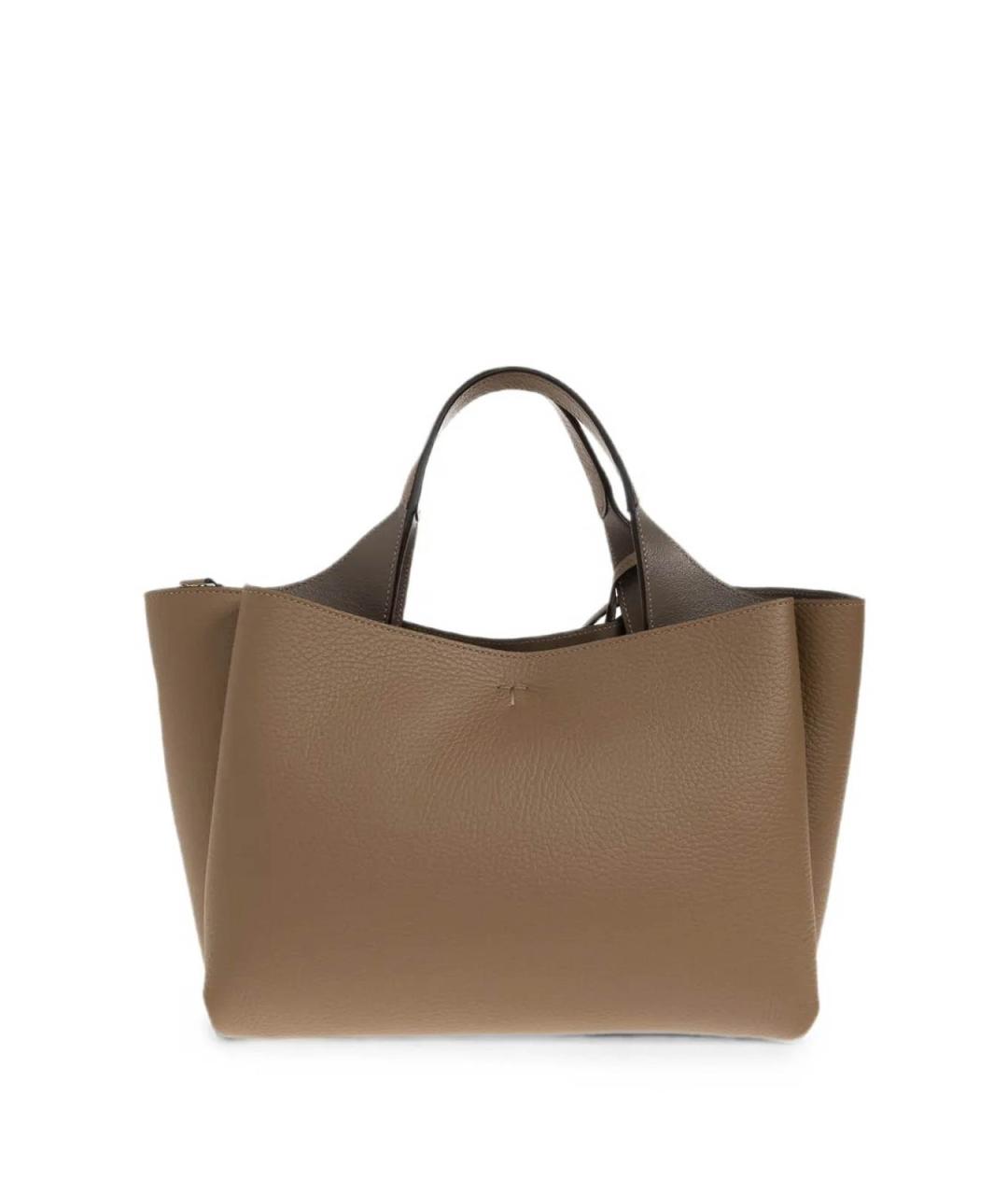 TOD'S Коричневая кожаная сумка с короткими ручками, фото 3