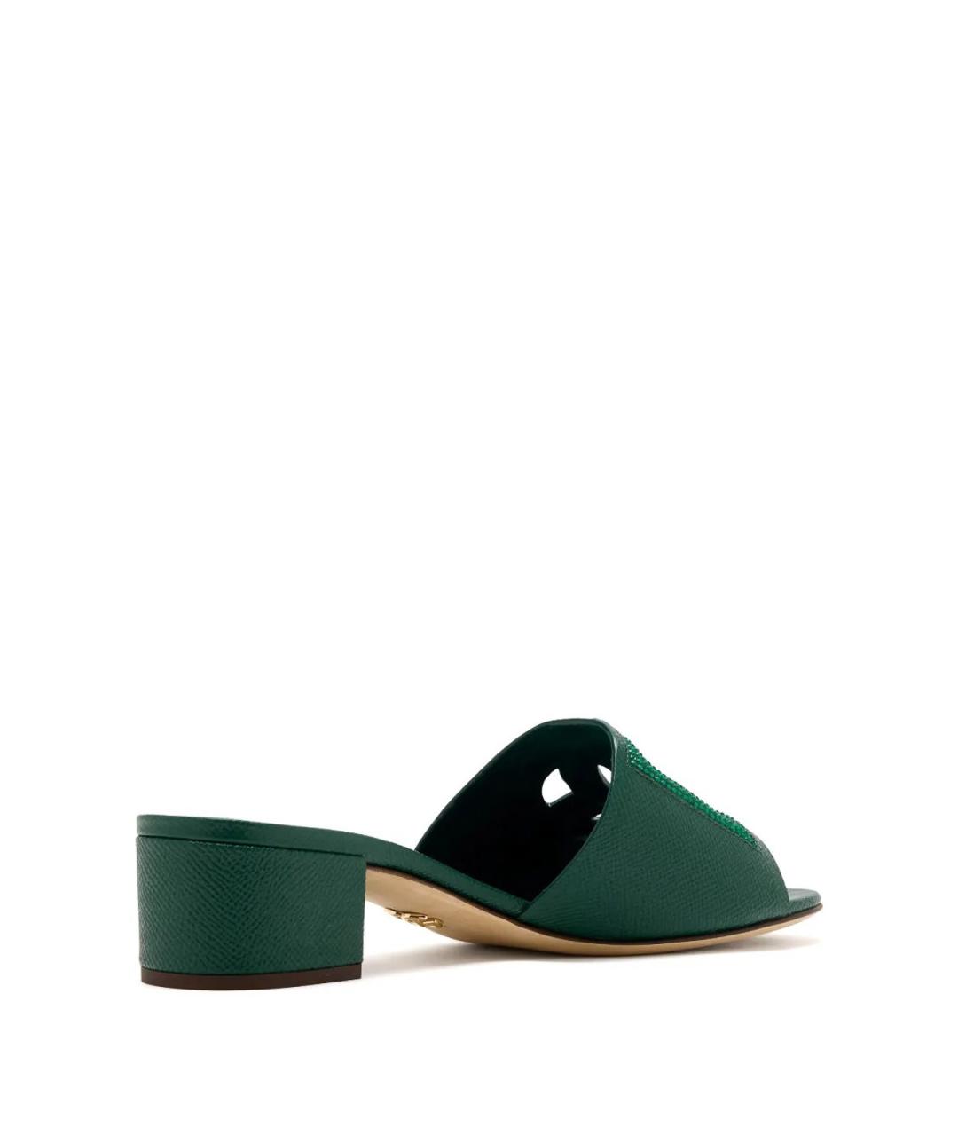 DOLCE&GABBANA Зеленые мюли, фото 3