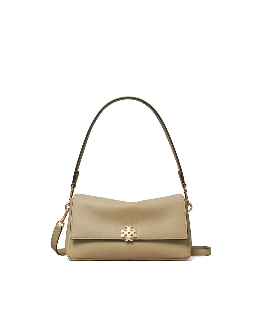 TORY BURCH Бежевая кожаная сумка через плечо, фото 1