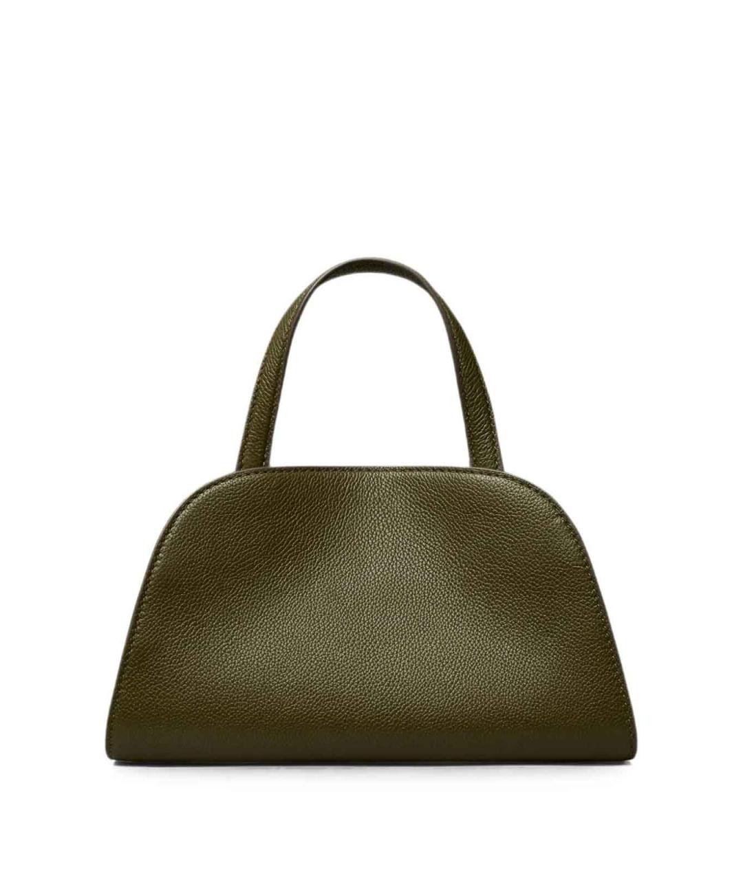 TORY BURCH Зеленая кожаная сумка с короткими ручками, фото 2