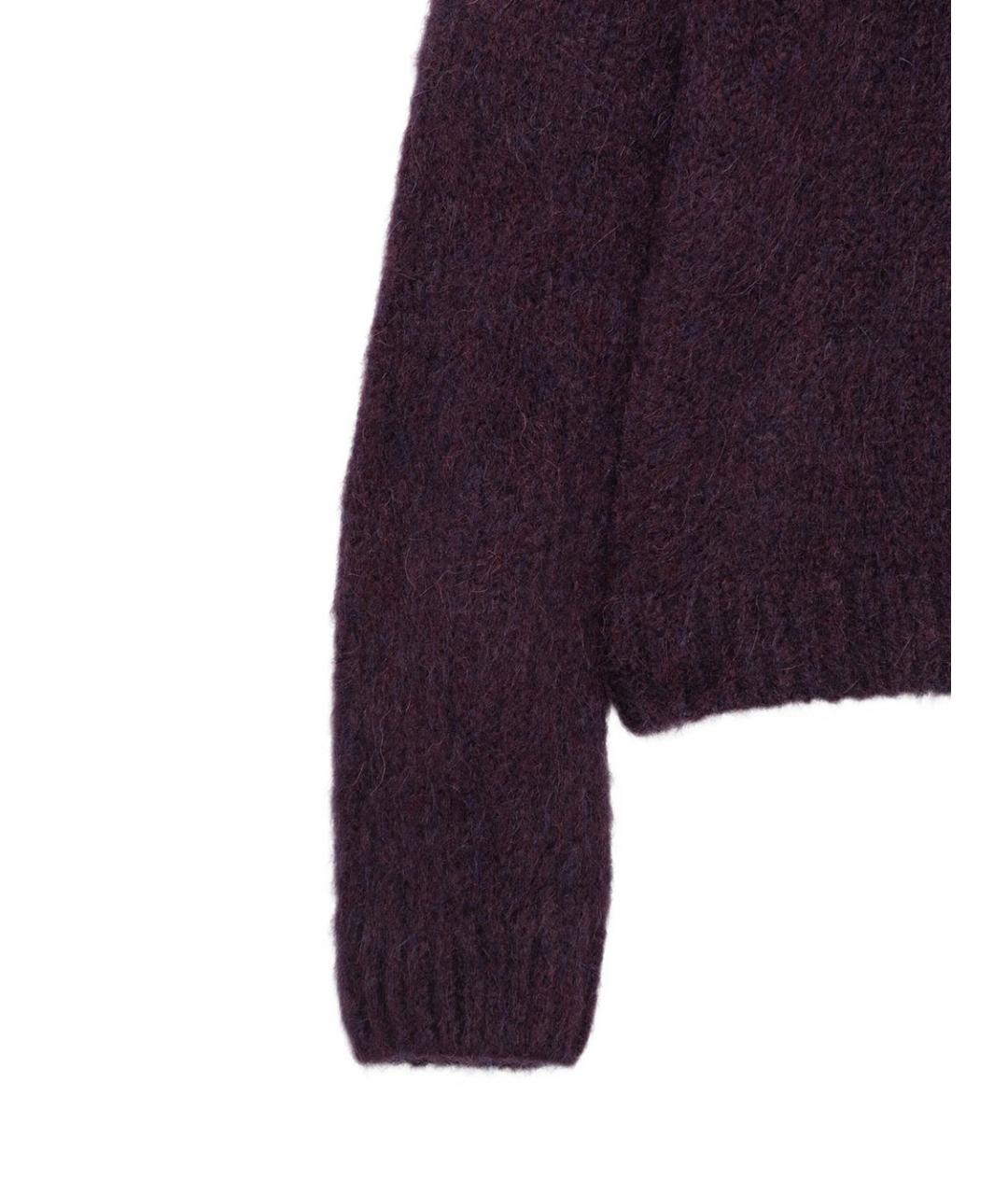 DRIES VAN NOTEN Фиолетовый шерстяной кардиган, фото 3