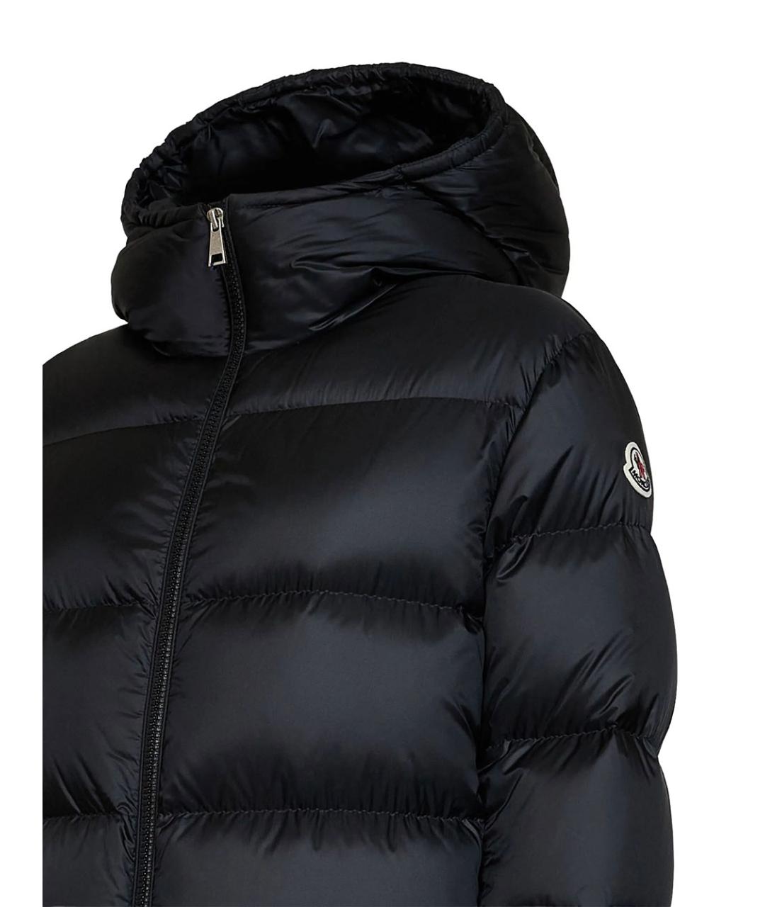 MONCLER Черный полиамидовый пуховик, фото 3