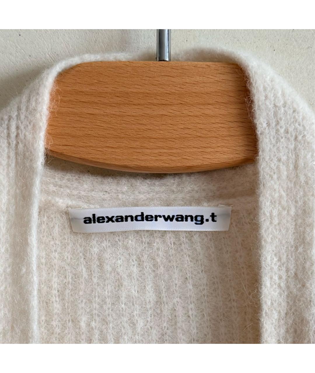 ALEXANDER WANG Бежевый шерстяной кардиган, фото 4