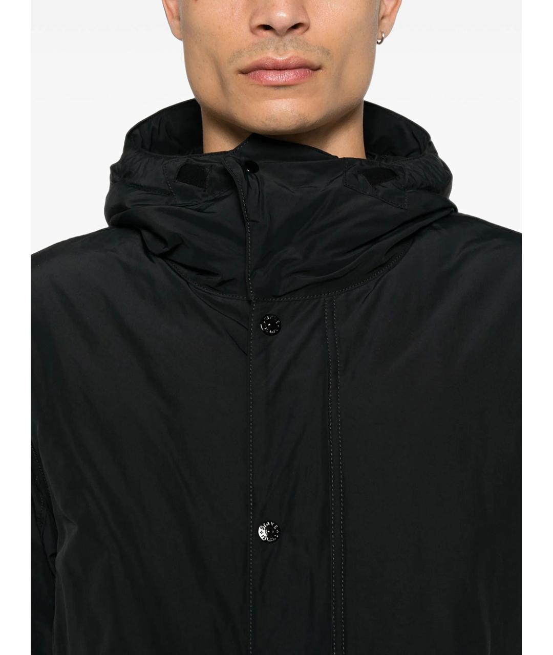 STONE ISLAND Черная полиэстеровая куртка, фото 4