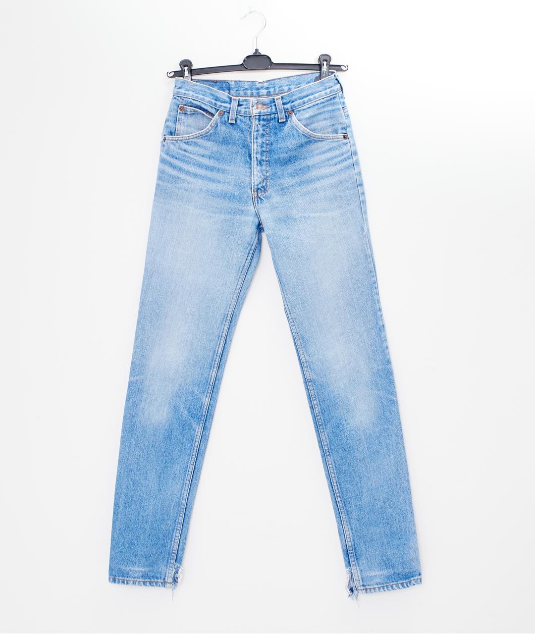 LEVI'S Голубые хлопковые прямые джинсы, фото 2