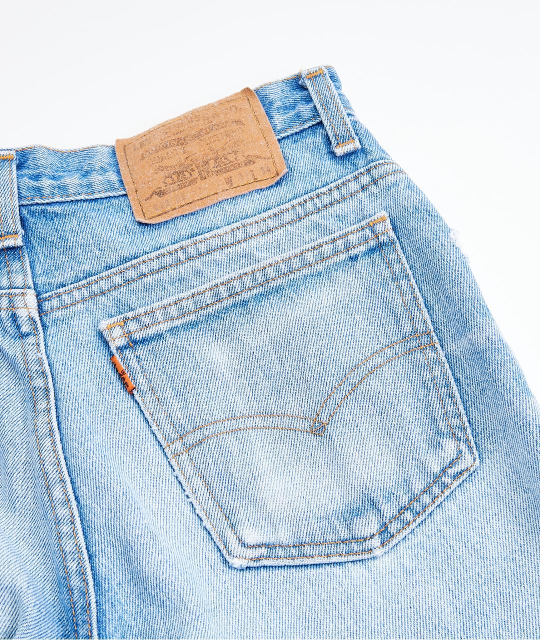 LEVI'S Голубые хлопковые прямые джинсы, фото 3