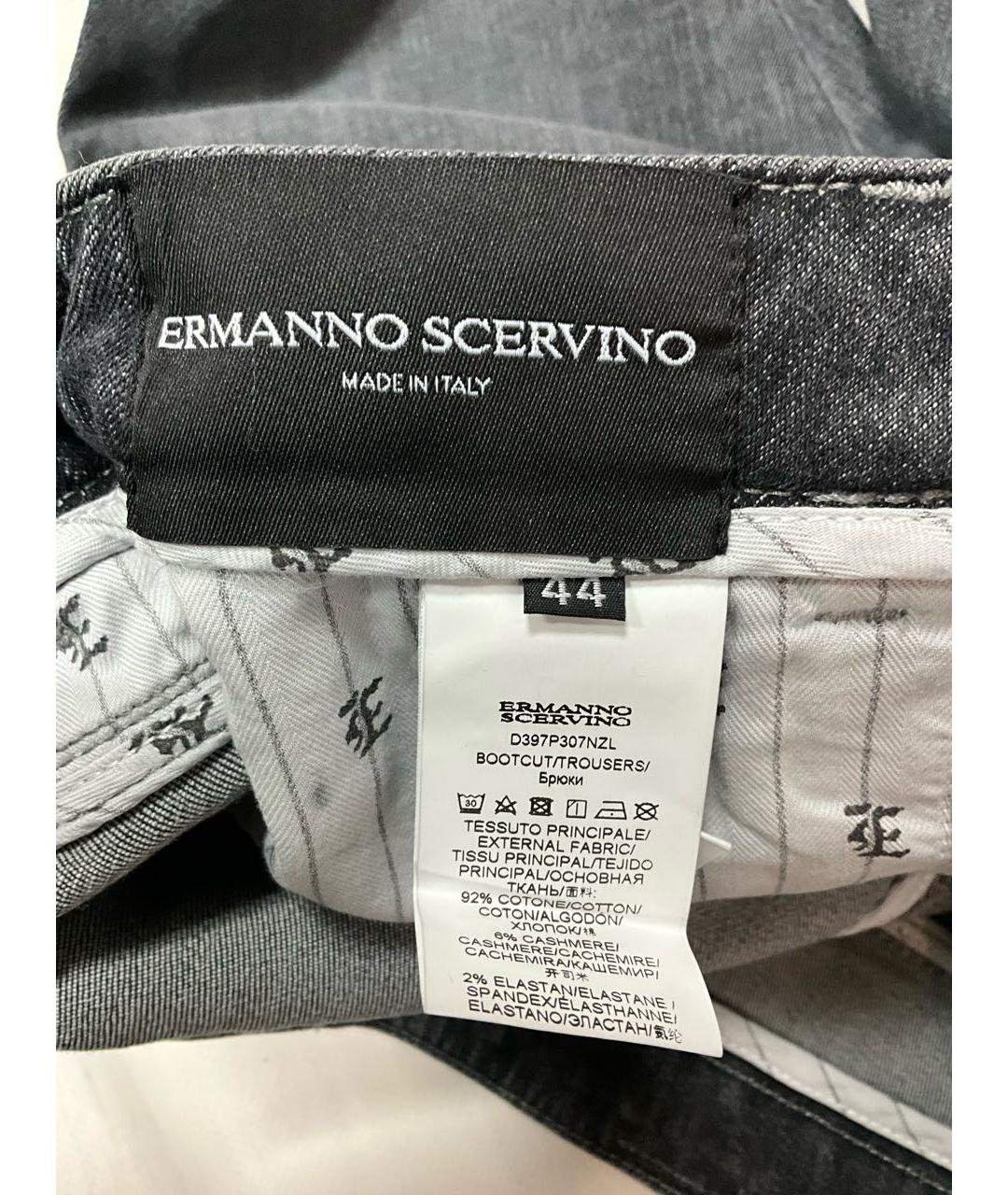 ERMANNO SCERVINO Серые хлопко-эластановые джинсы клеш, фото 7