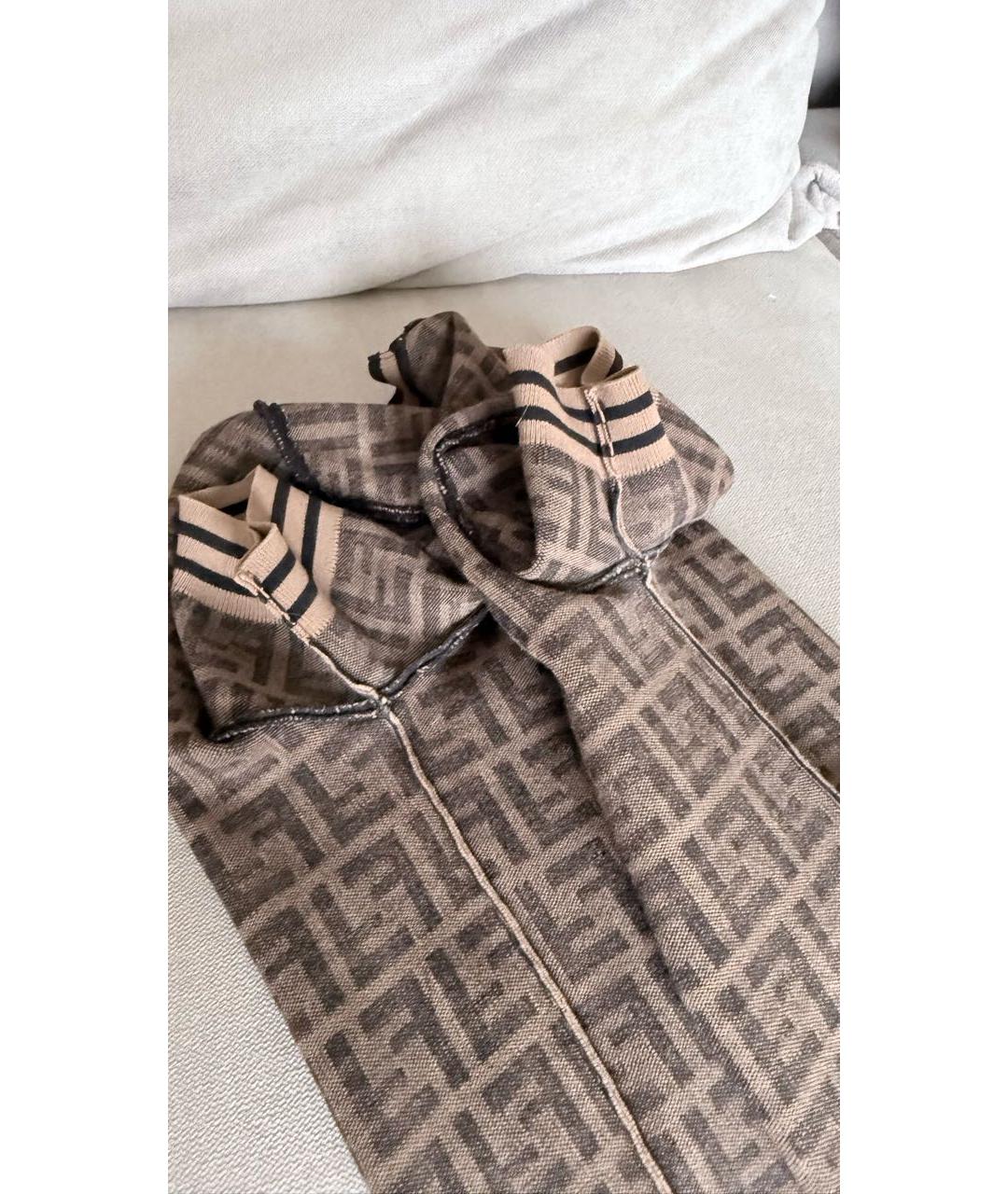 FENDI Коричневый вискозный джемпер / свитер, фото 7