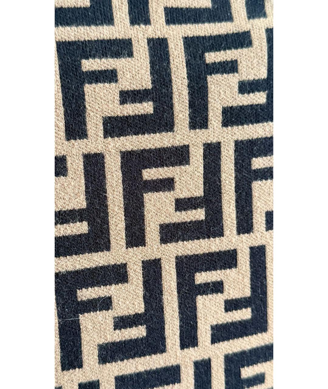 FENDI Коричневый вискозный джемпер / свитер, фото 4