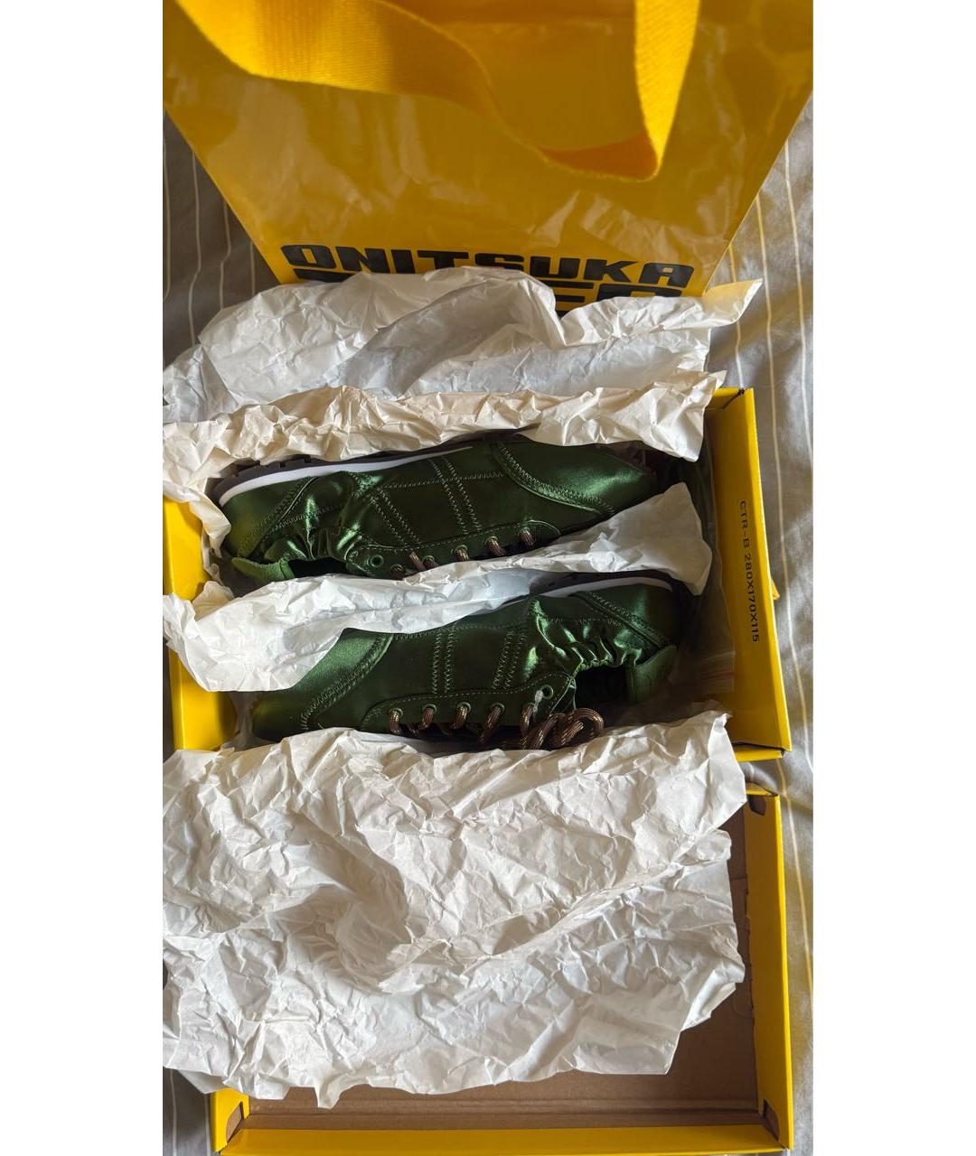 ONITSUKA TIGER Зеленые текстильные кроссовки, фото 6