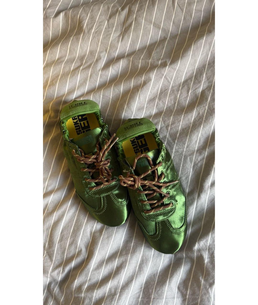 ONITSUKA TIGER Зеленые текстильные кроссовки, фото 7