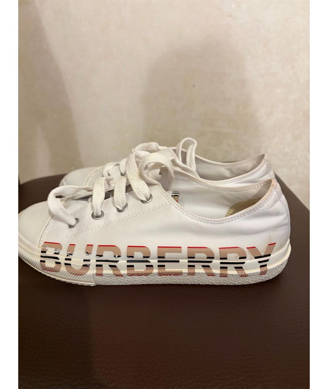 BURBERRY Белые кеды, фото 3
