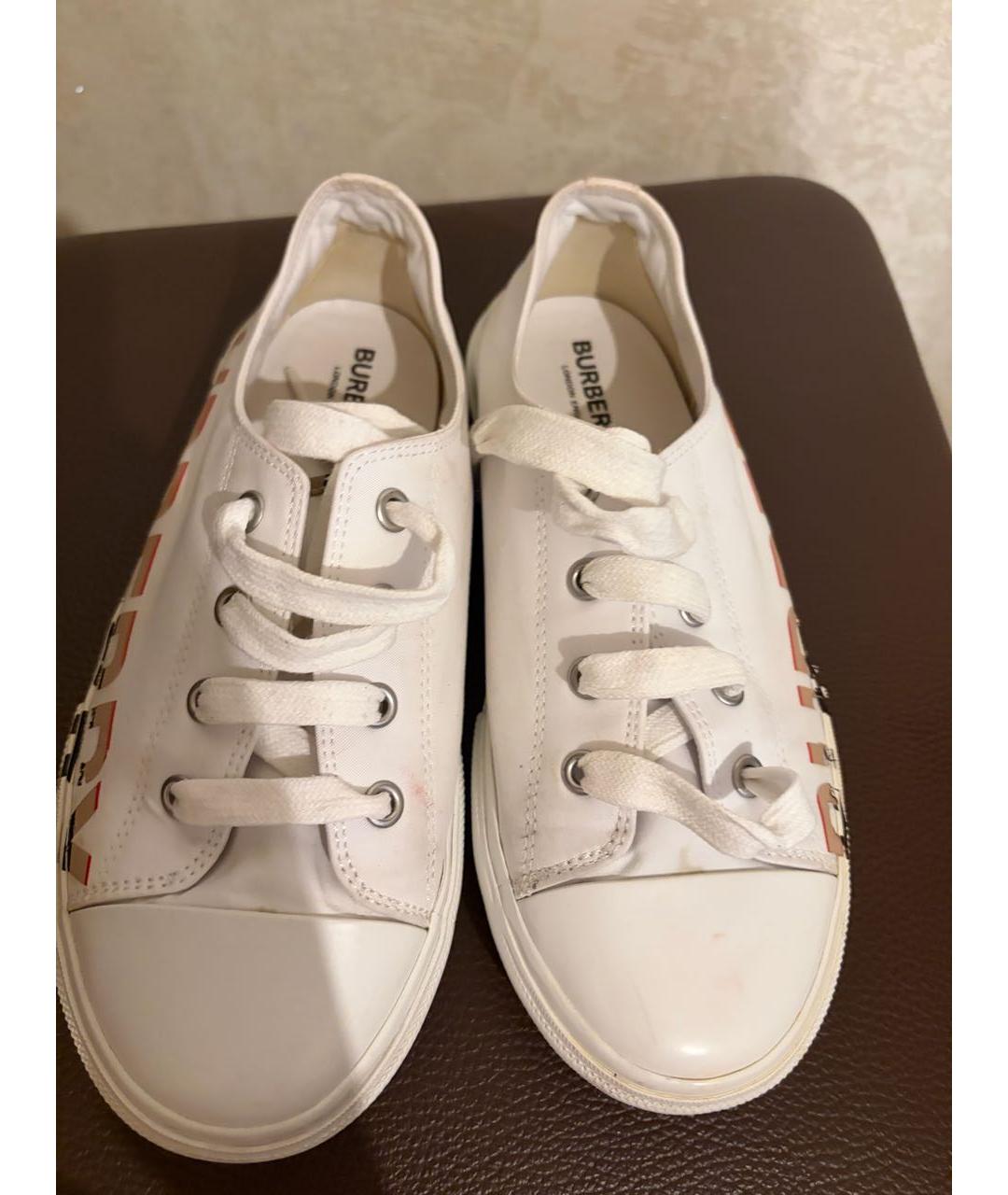 BURBERRY Белые кеды, фото 4