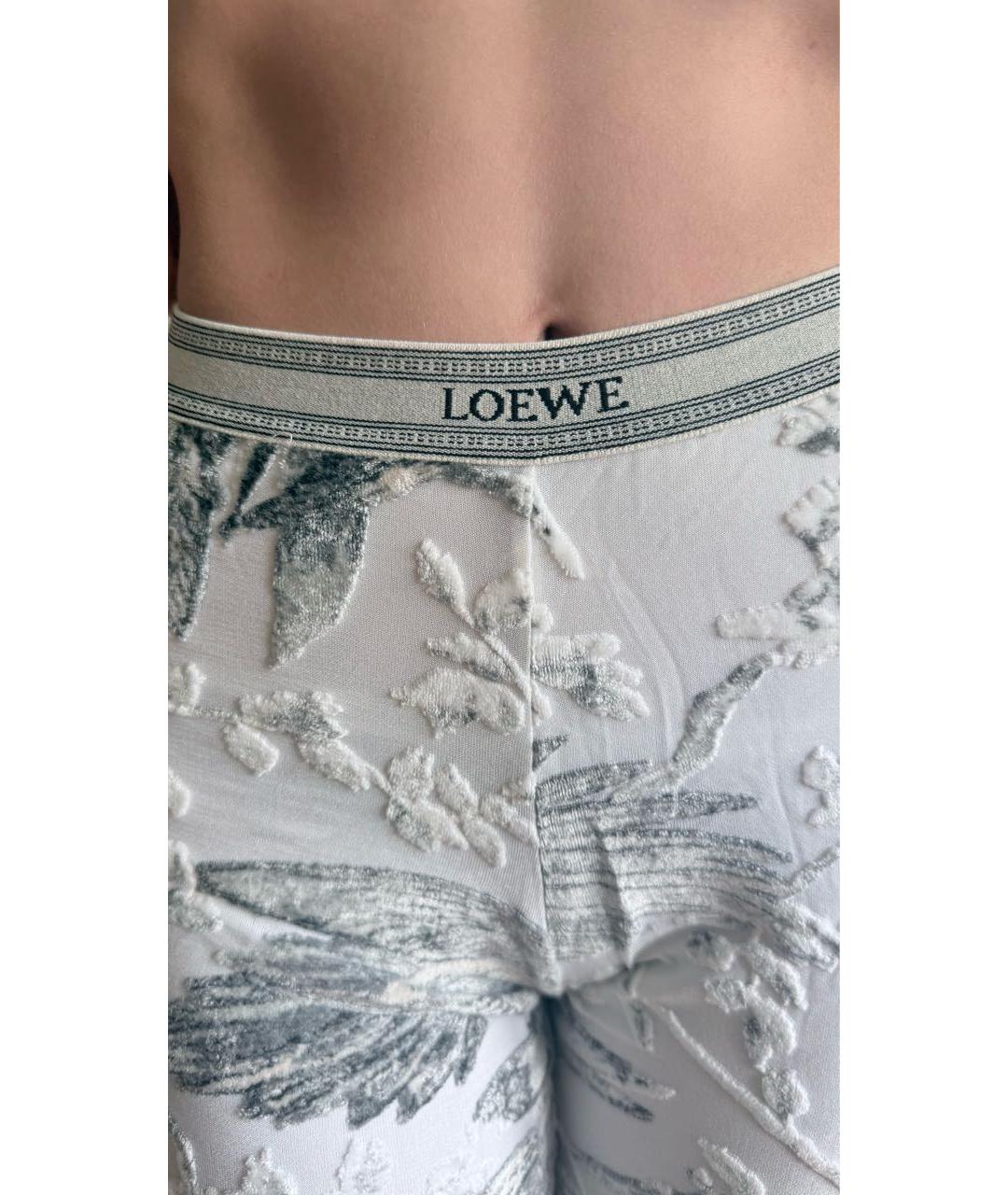 LOEWE Белые вискозные прямые брюки, фото 8